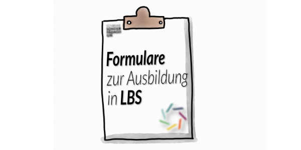 Ausbildung in der Fachrichtung LBS_Klemmbrett mit Logo