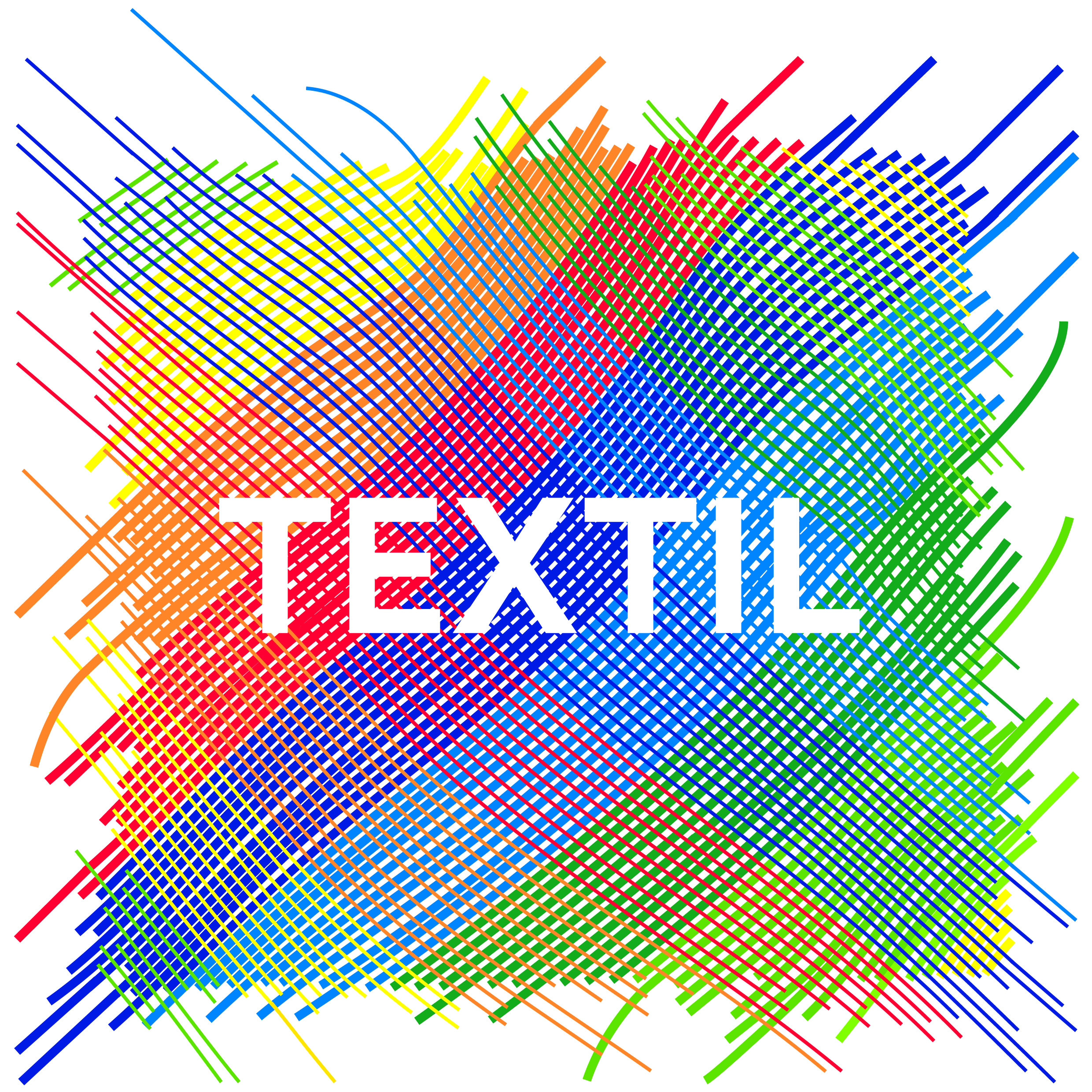 Logo mit bunten Fäden zum Thema Wortmarke zum Thema
